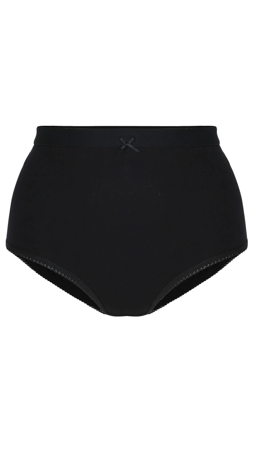 CurveWow 3 Pack Mixed Full Cotton Brief Black/Grey/White - Image 2