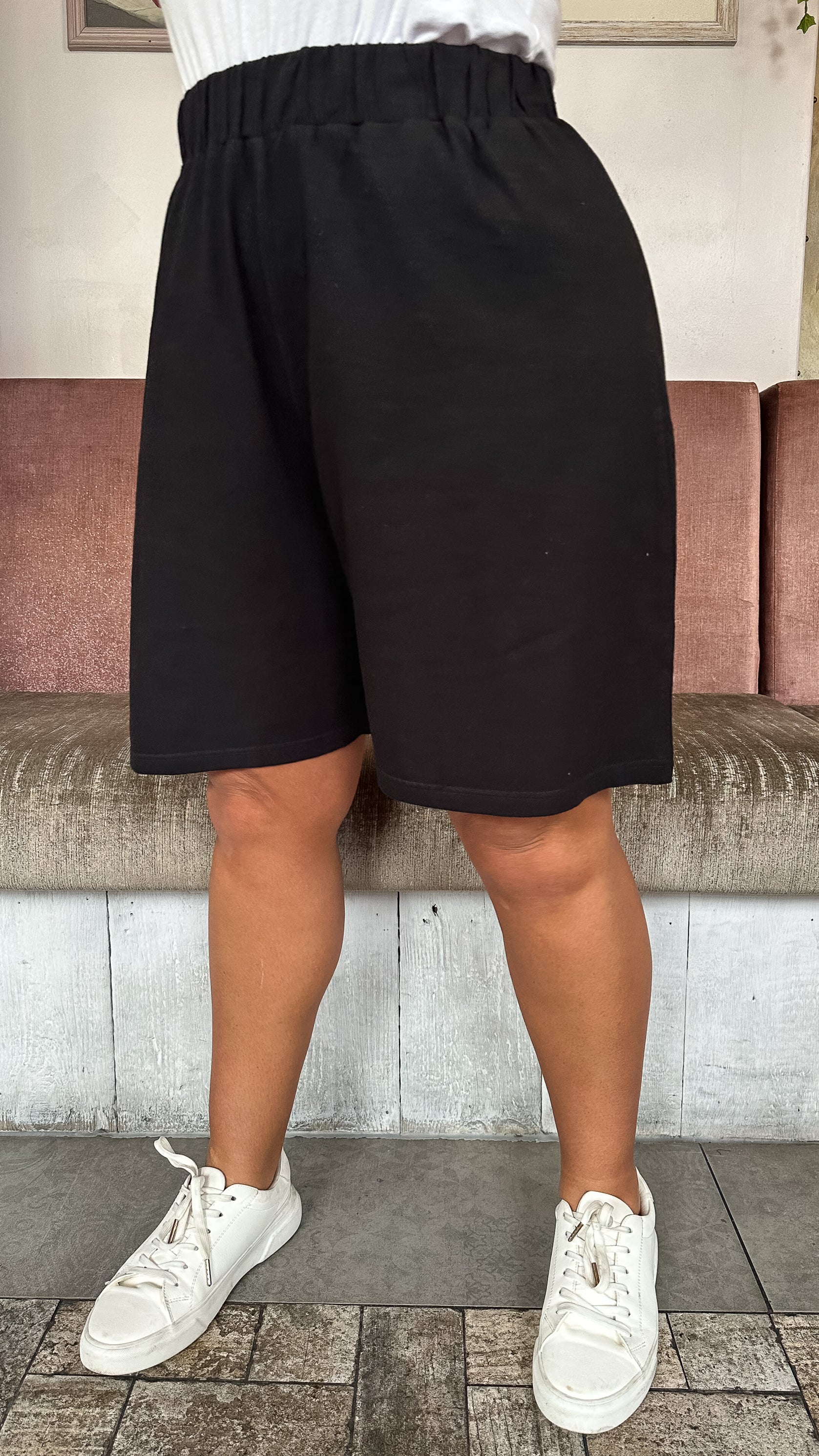 CurveWow Basic Pull On Shorts Black - Image 3