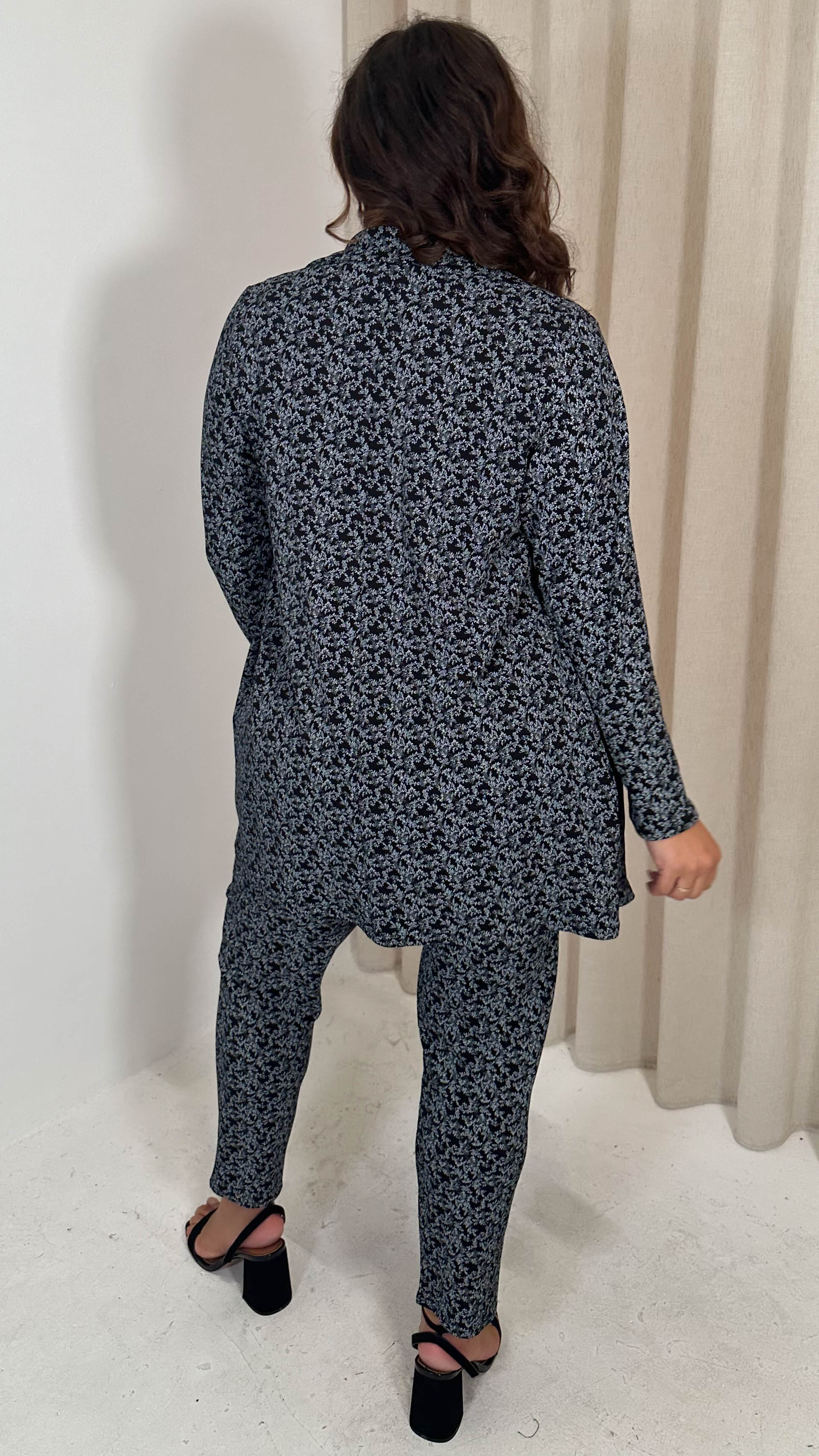 CurveWow Ditsy Print Blazer Mono Ditsy - Image 8