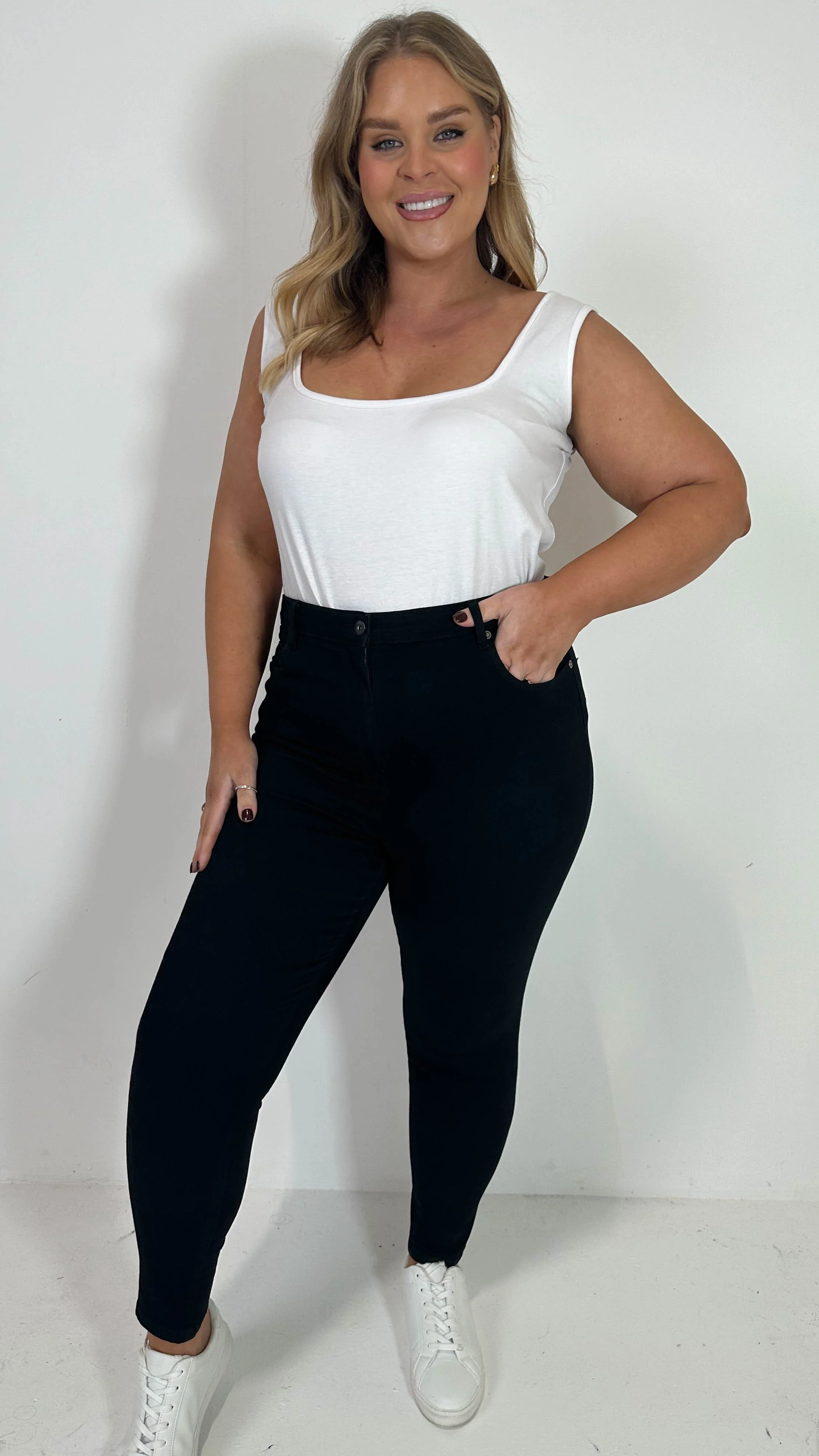 CurveWow Skinny Jeans Black - Image 4