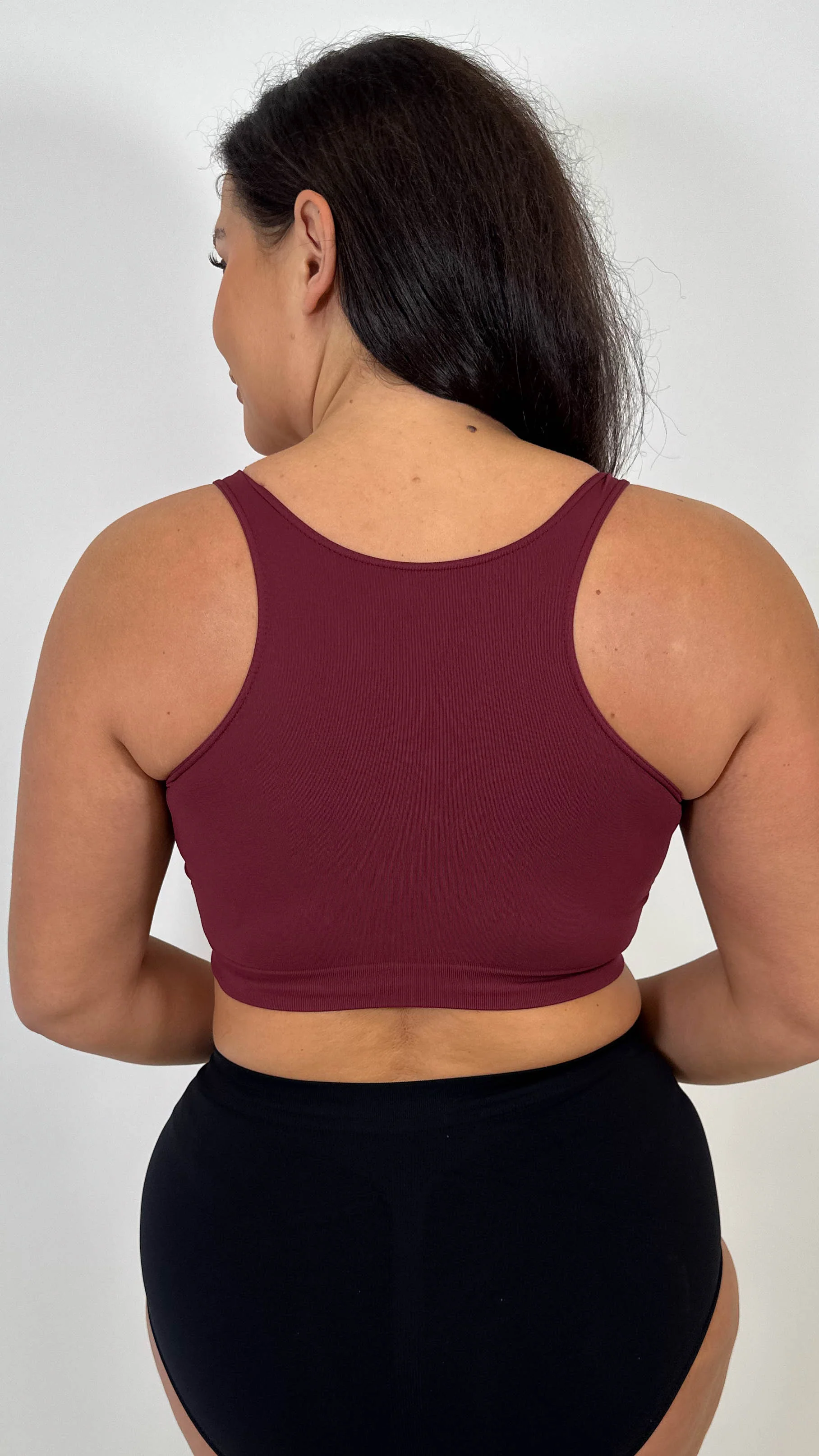 Curvy Seam Free Comfort Bra Burgundy - Image 4