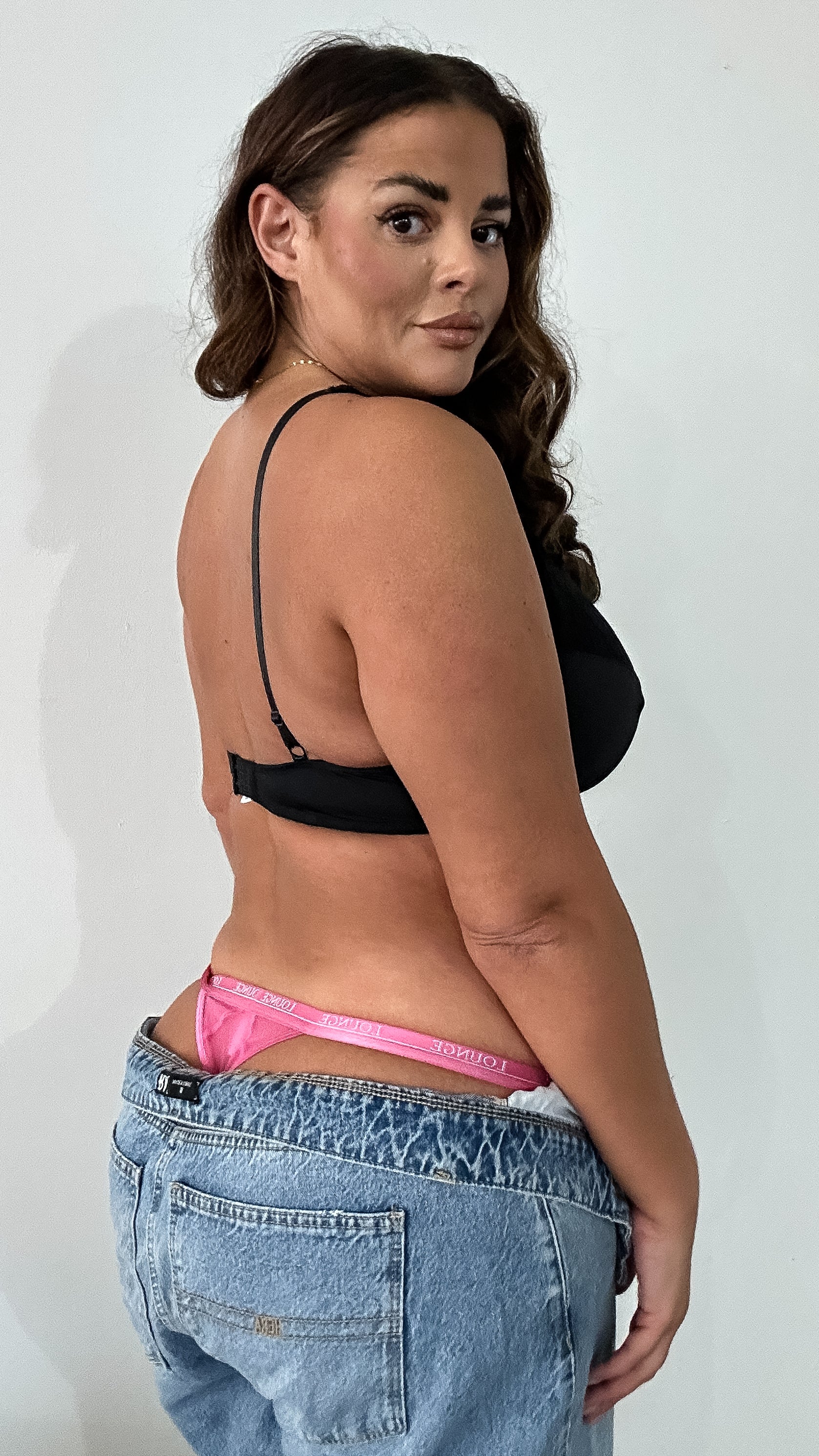 Half Lace Soft Cup Wired Bra Black - Image 5
